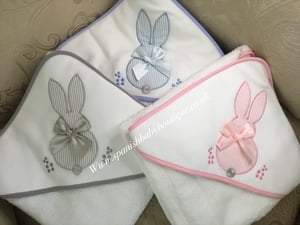 Image of Baby hooded towel bunny design 