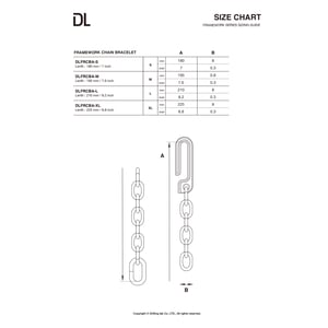 Image of DRILLING LAB - Framework Chain Bracelet (Matte Silver)