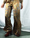 Wide fit, 100% Faux- Silk trousers in Charleston.