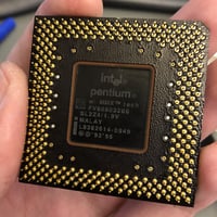 Image 2 of Intel Pentium MMX (Tillamook) 266MHz SL2Z4 (Modded for desktop M/Bs)