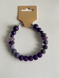 Amethyst Lava Rock Bracelet