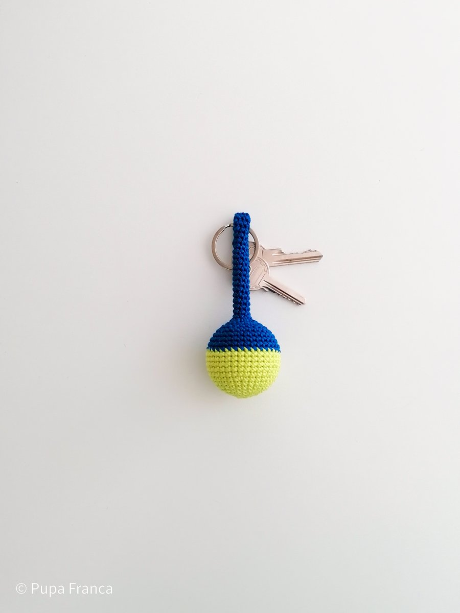 Image of Summer Keychain in Blue and Yellow