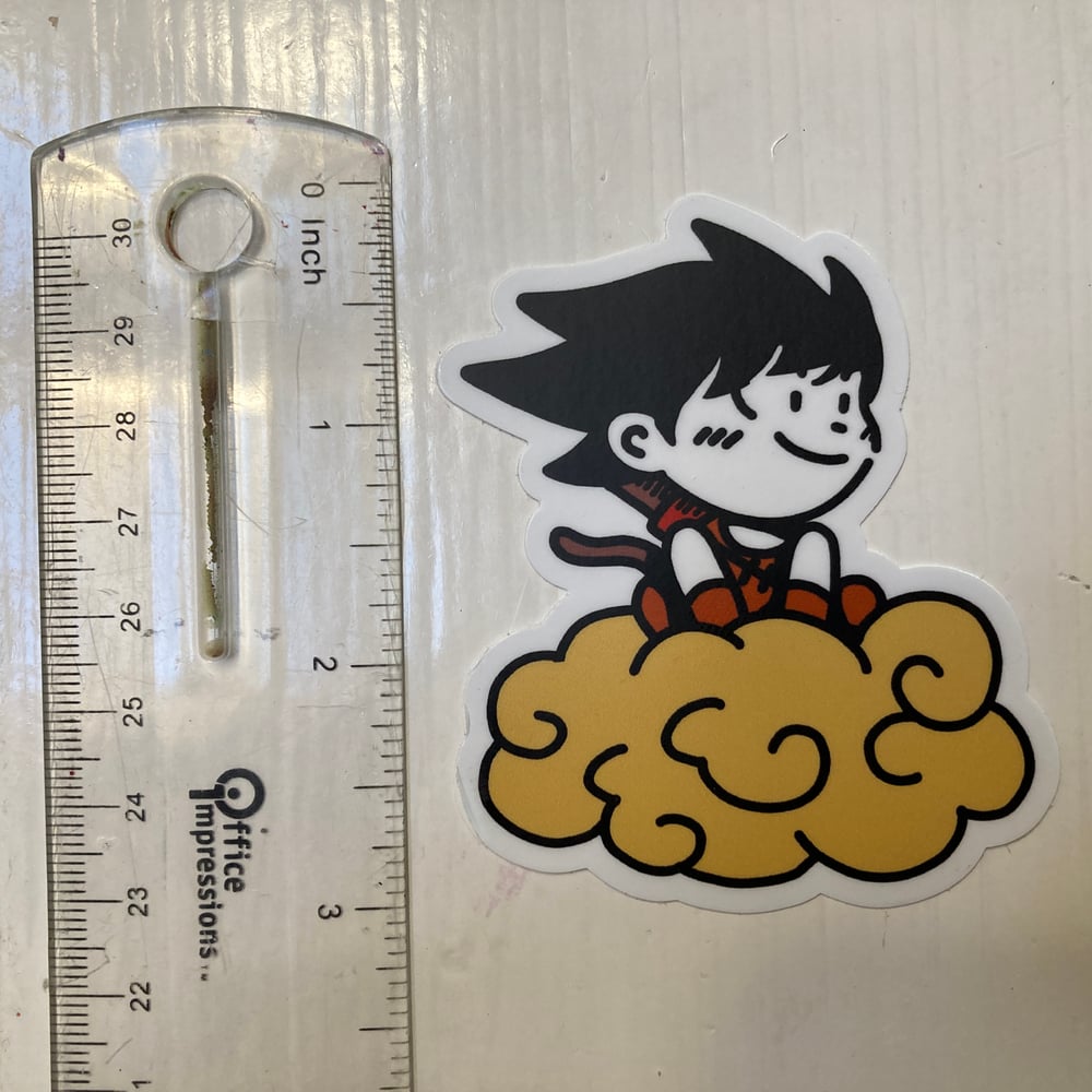 Kid Goku on Nimbus Sticker