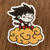 Kid Goku on Nimbus Sticker