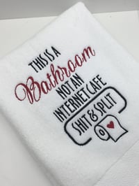 Image 1 of Bathroom Humor Hand Towels