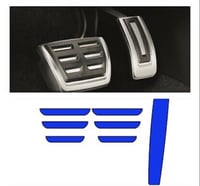 Image 1 of Vw Golf Seat Audi Skoda Dsg Stainless Pedal Inlay Sticker Decals 