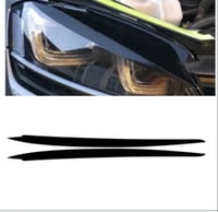 Image 1 of Black Headlight Eyebrow Eyelid Decal For VW Golf Mk7/7.5 GTI GTD R