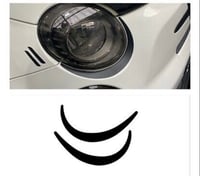 Image 1 of Abarth 500/595/695 Mk1 Black Headlight Surround Insert Decals Sticker