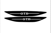 Image 2 of X2 Vw Golf Mk7 Golf R GTI GTD Rear Bumper Reflector Overlay Decal Sticker V2