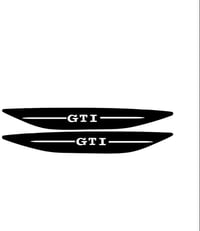 Image 3 of X2 Vw Golf Mk7 Golf R GTI GTD Rear Bumper Reflector Overlay Decal Sticker V2