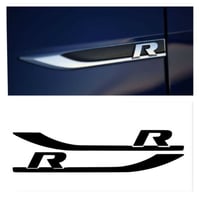 Image 1 of X2 Vw Golf/Polo/Up R-GTI-GTD Side Wing Badge Overlay Decal Sticker 