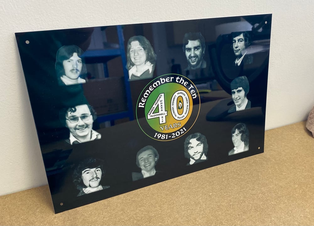 Hunger Strikers Metal a4 sign