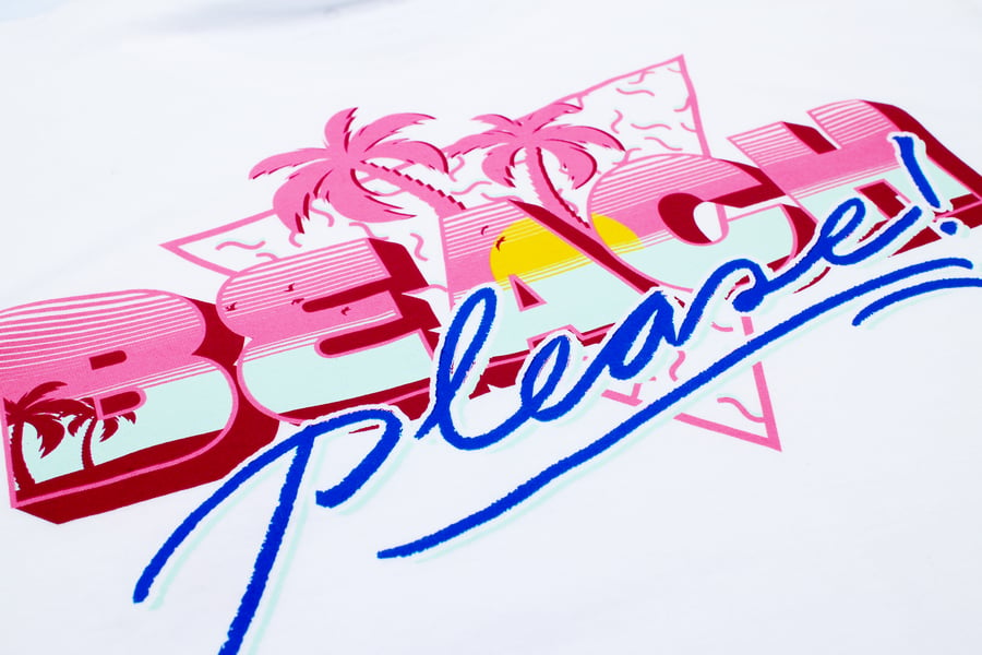 Image of Retro 80s "Beach Please" T-Shirt