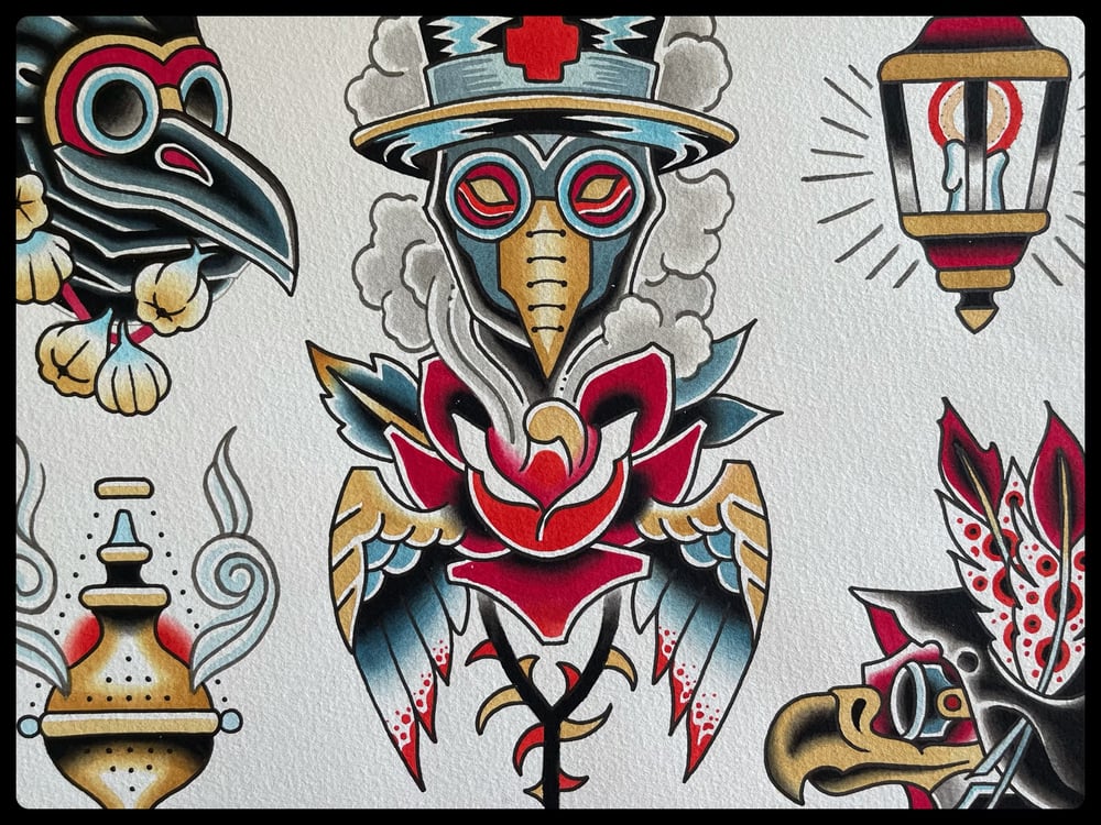 Image of Glessner 2020 Tattoo Flash Set #1 