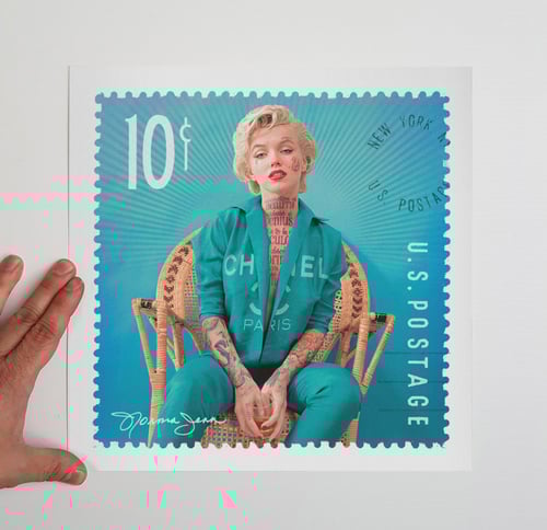 Image of Inked Monroe US Stamp