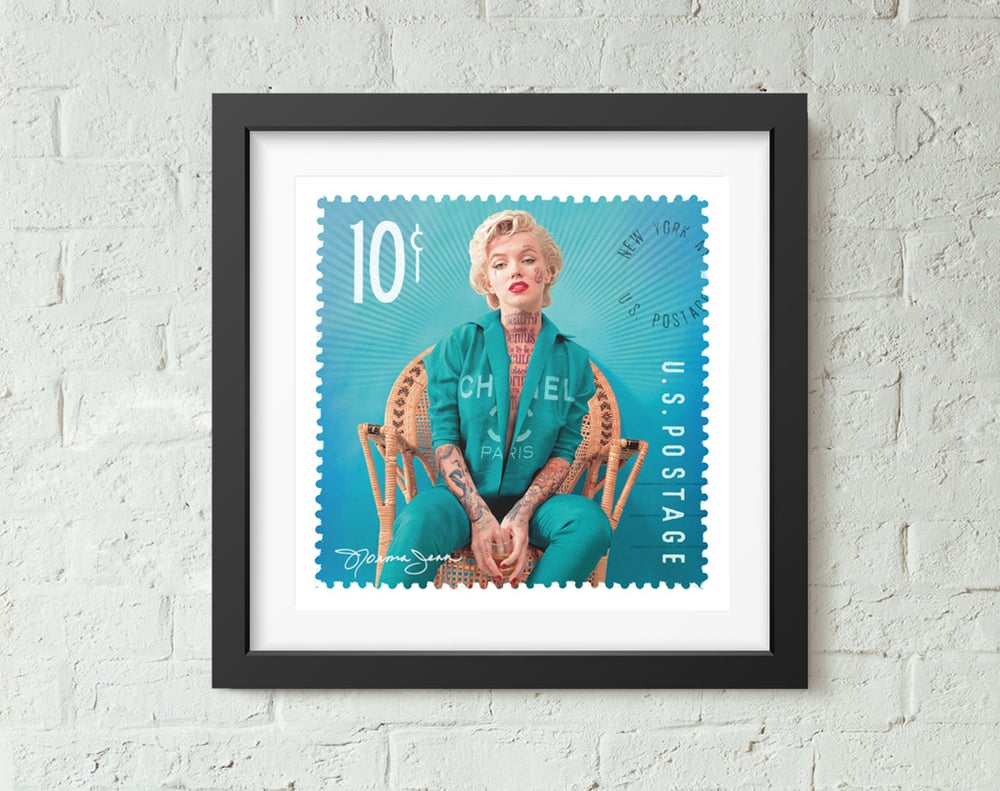 Image of Inked Monroe US Stamp