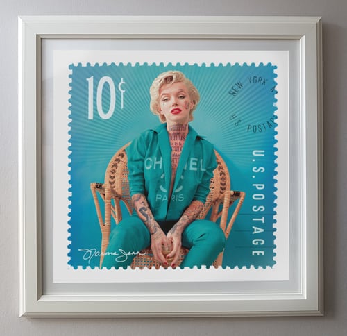 Image of Inked Monroe US Stamp