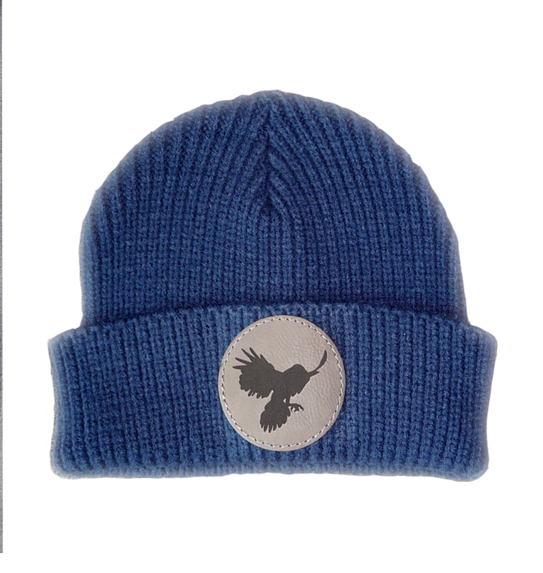 Image of EDIFICE CLOTHING PROTOTYPE ETCHED LEATHER PATCH CAPTAIN BEENIE HAT