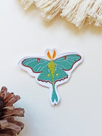 Image 1 of Mystical Luna Moth Embroidered patch.