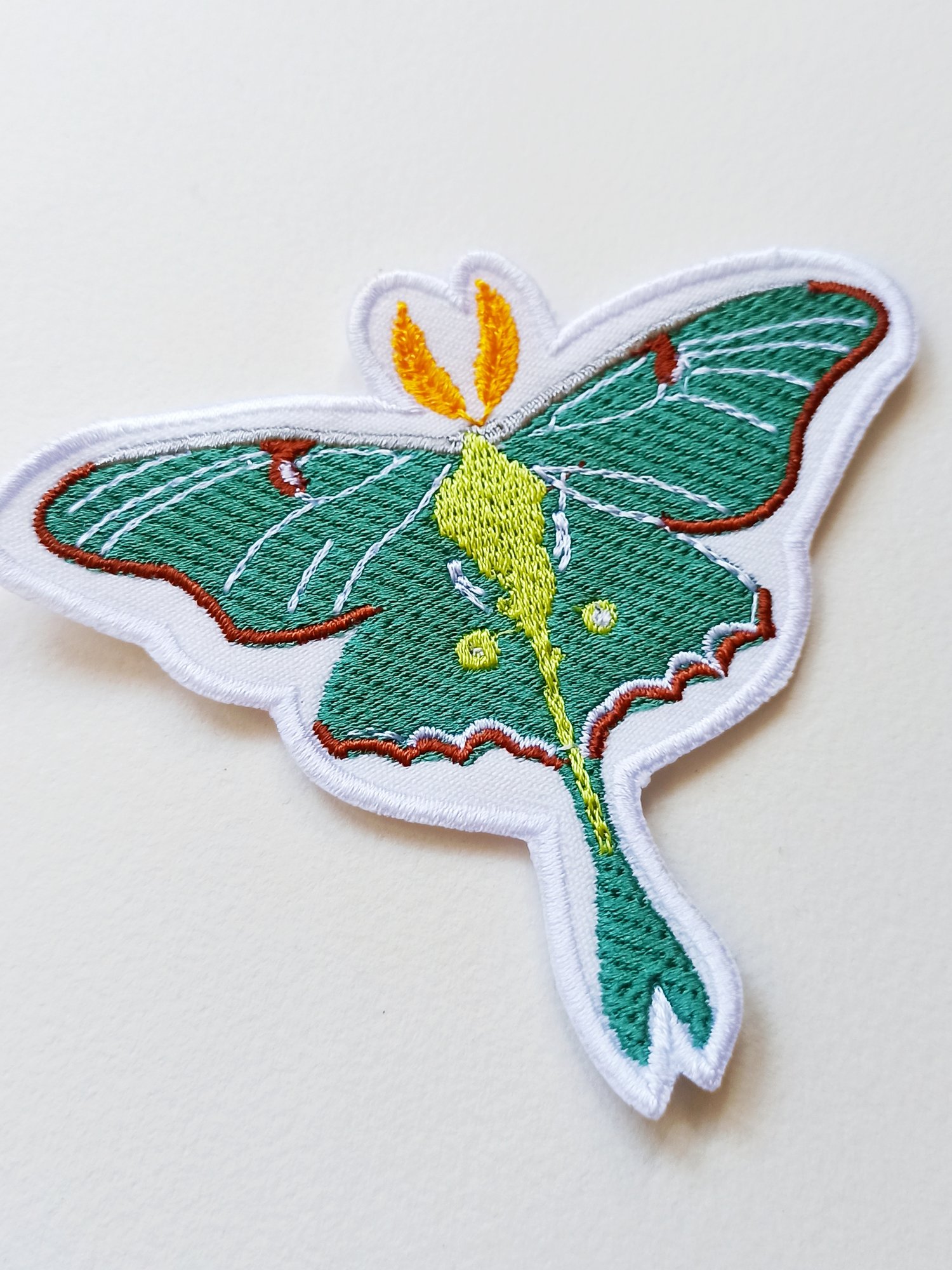 Image of Mystical Luna Moth Embroidered patch.