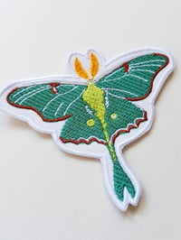 Image 5 of Mystical Luna Moth Embroidered patch.