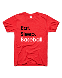 Image 1 of Eat. Sleep. Baseball. Tee (Red)