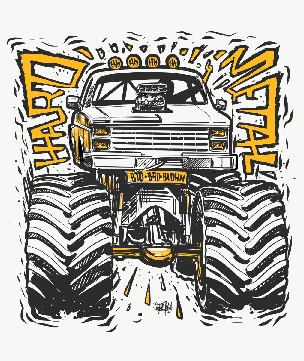 HARDMETAL — Hardmetal Monster Truck Poster Print HARDMETAL — Hardmetal Monster Truck Poster Print