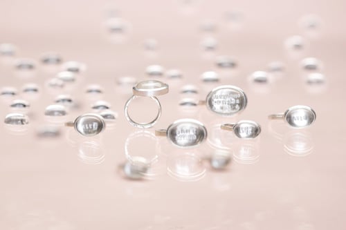 Image of "Spring breath" silver ring with rock crystal · ANIMO VERNALI ·