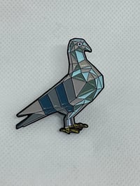 Image 2 of Welcome our New Pigeon Overlord Enamel Pin $7.50 