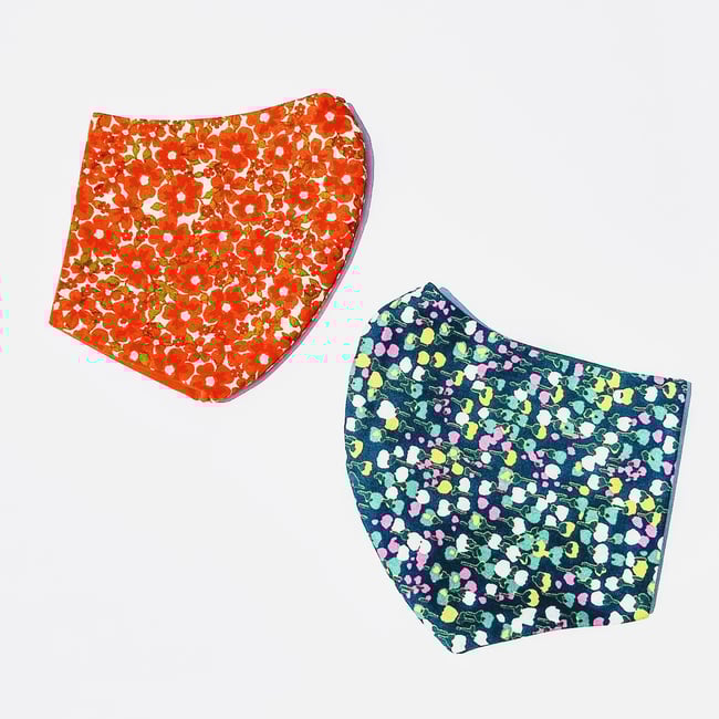 Orange Floral Dust Mask | Build your own