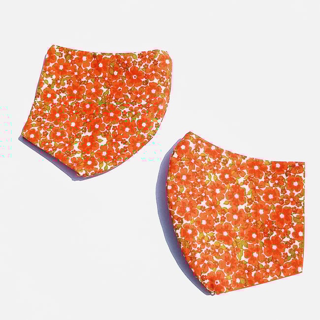 Orange Floral Dust Mask | Build your own