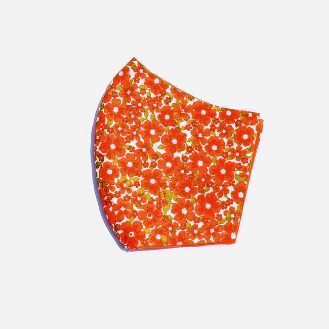Orange Floral Dust Mask | Build your own