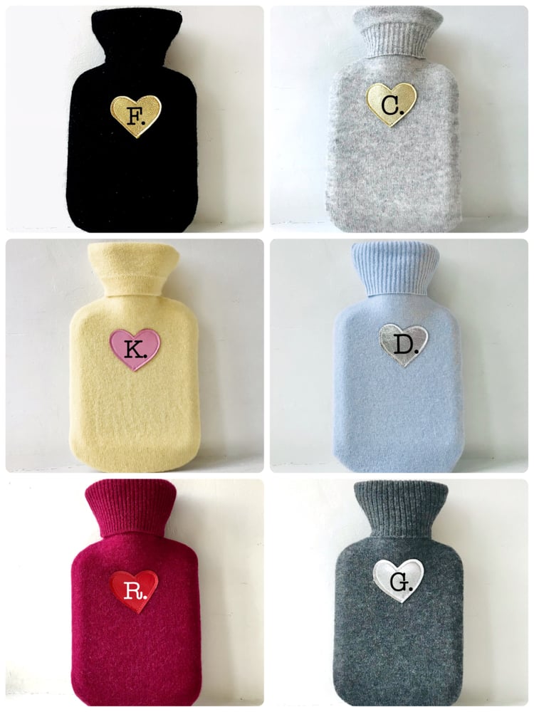 Image of Pure Cashmere Mini Heart Hot Water Bottle