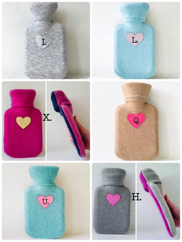 Image of Pure Cashmere Mini Heart Hot Water Bottle