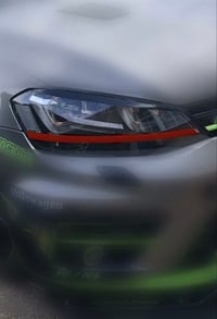 Image 3 of VW GOLF Mk7 Headlight Chrome Strip Sticker Decal GTI R GTD