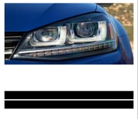 Image 1 of VW GOLF Mk7 Headlight Chrome Strip Sticker Decal GTI R GTD