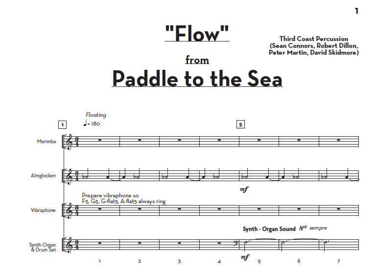 Image of "Flow" (from Paddle to the Sea) – Score and Parts