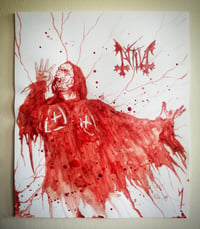 Attila of Mayhem blood painting 