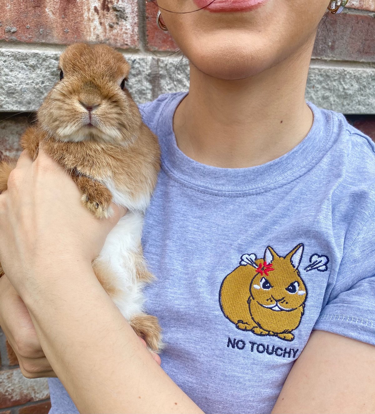 Image of Bollo 'No Touchy' Embroidered T-Shirt