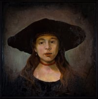 Image 3 of Young woman with a black hat