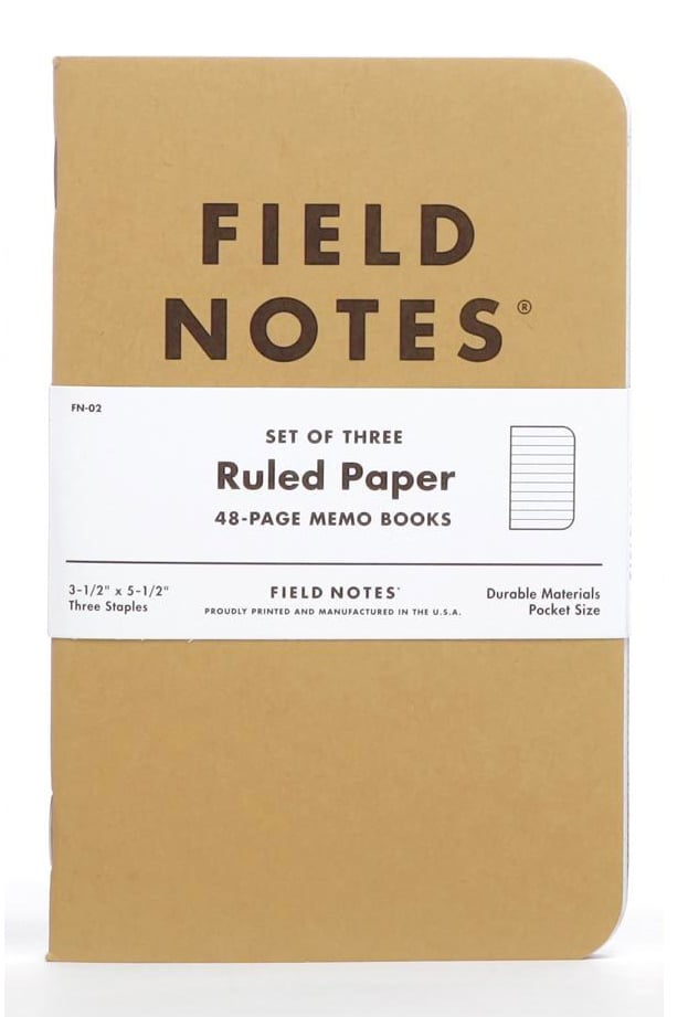 Image of FIELD NOTES Original Kraft Ruled Notebook 3-Pack