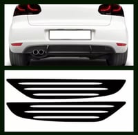 Image 1 of X2 Vw Golf Mk6 Golf Hatchback Rear Bumper Reflector Overlay Decal Sticker