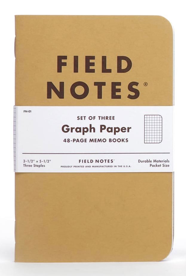 Image of FIELD NOTES Original Kraft Graph Notebook 3-Pack