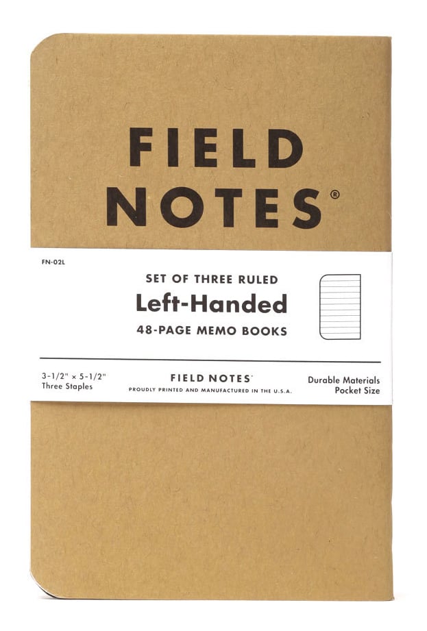 Image of FIELD NOTES Original Kraft LEFT-HANDED Ruled Notebook 3-Pack