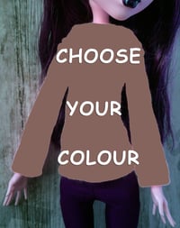 Custom Monster High doll clothes 17 inch Hand-knitted sweater in your colour Choose color you like