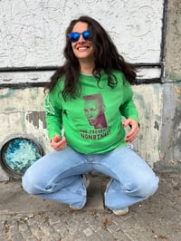 Image 1 of The Present is Nonbinary / Green Sweatshirt 