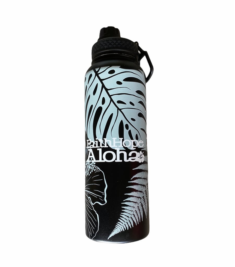 Image of Mint & Black Mana’olana Double Insulated 40oz Flask