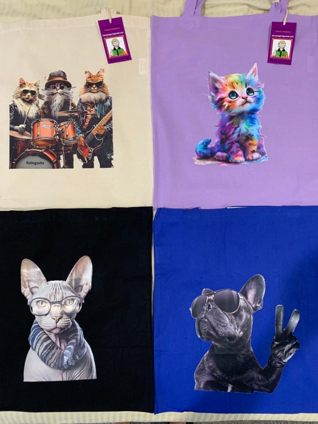  100% Cotton Tote bags - Made by Archie