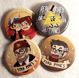 Gravity Falls Round Buttons