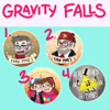 Gravity Falls Round Buttons